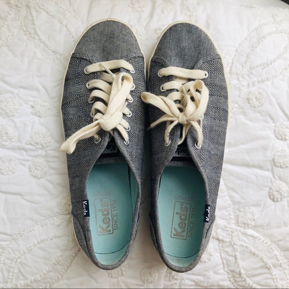 Keds Kickstart Women’s Blue Chambray Stripe 8.5 - Picture 3 of 12